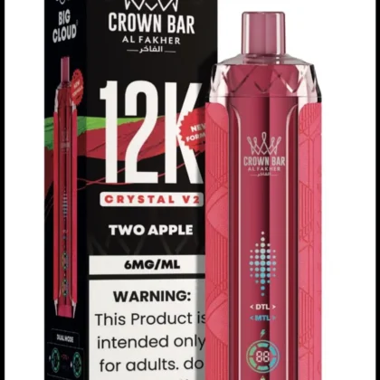 Al Fakher Crown Bar 12K Crystal V2 Two Apple