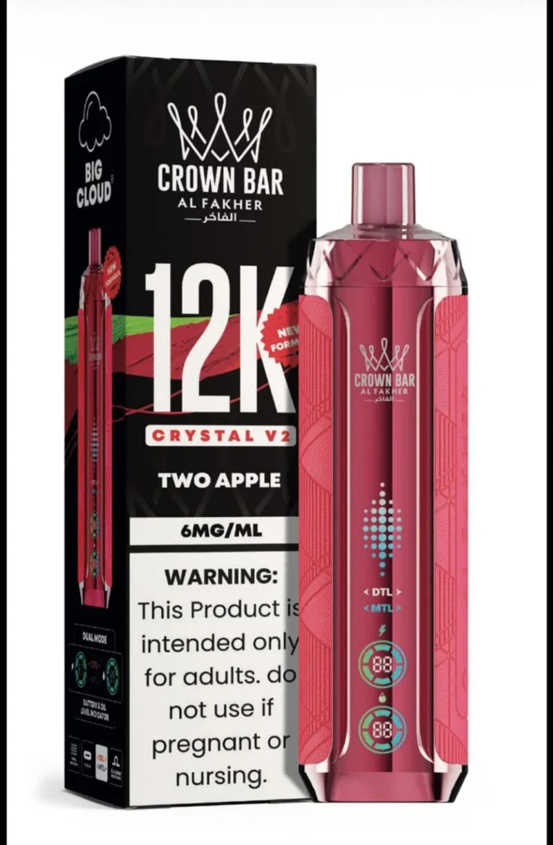Al Fakher Crown Bar 12K Crystal V2 Two Apple