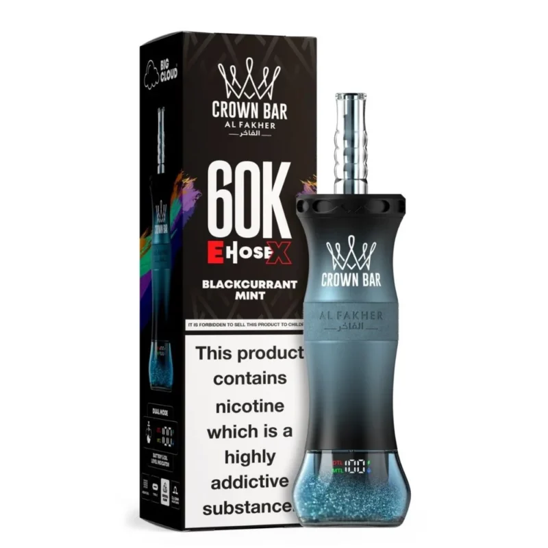 Al Fakher Crown Bar 60K E-Hose X Blackcurrant Mint