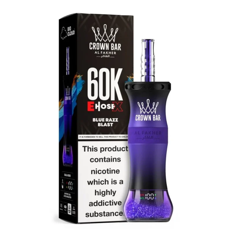 Al Fakher Crown Bar 60K E-Hose X Blue Razz Blast