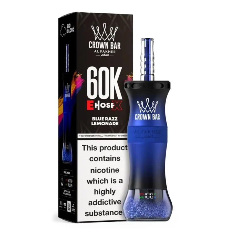 Al Fakher Crown Bar 60K E-Hose X Blue Razz Lemonade