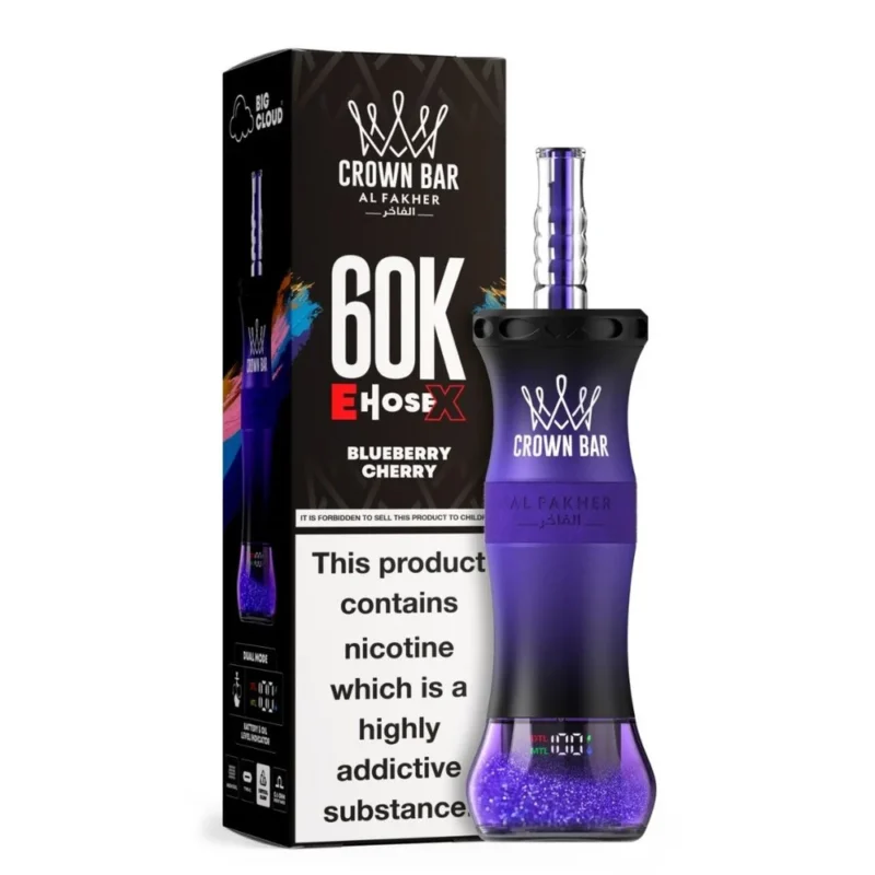 Al Fakher Crown Bar 60K E-Hose X Blueberry Cherry
