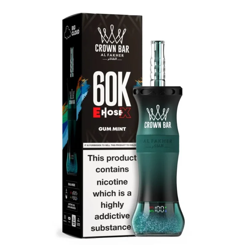 Al Fakher Crown Bar 60K E-Hose X Gum Mint