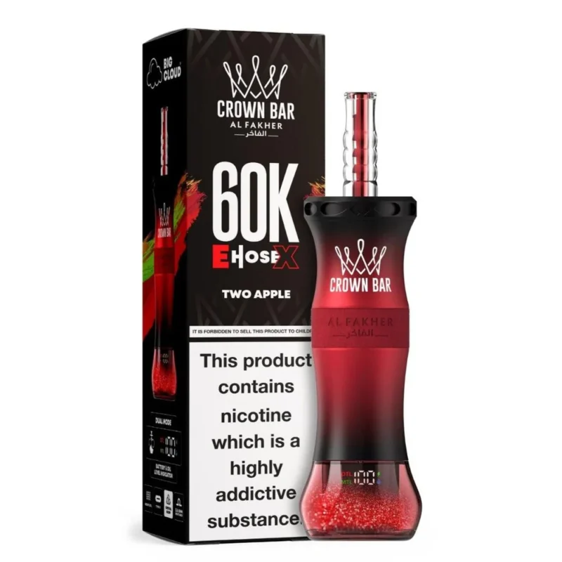 Al Fakher Crown Bar 60K E-Hose X Two Apple