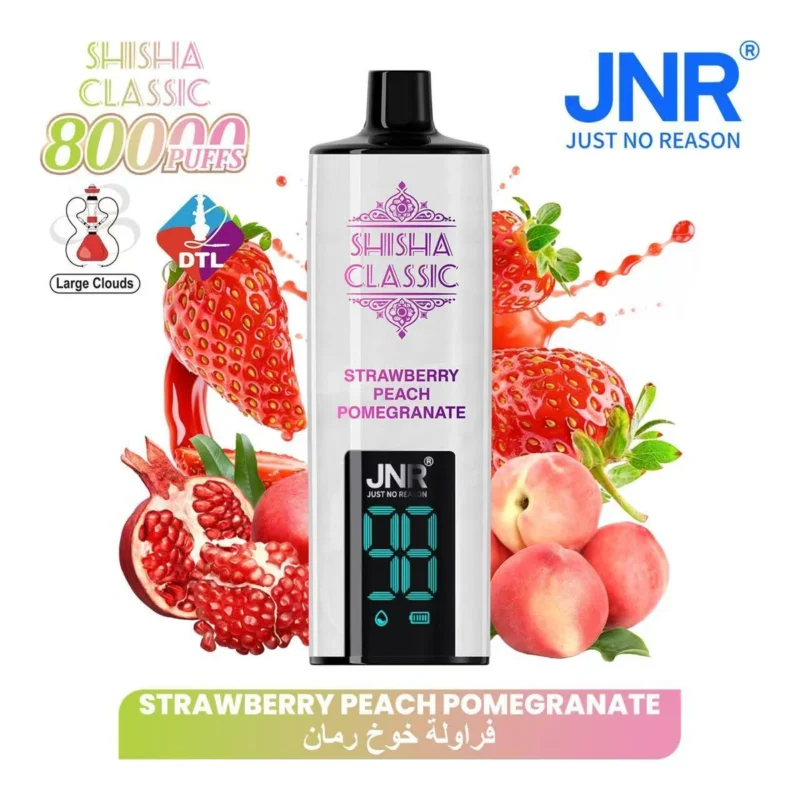JNR Shisha Classic 80K Strawberry Peach Pomegranate